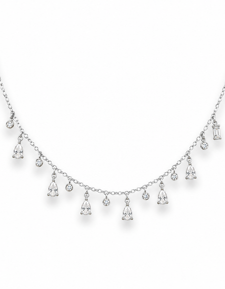 Princess Teardrop Dangle Necklace
