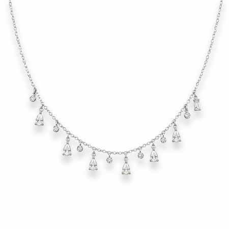 Princess Teardrop Dangle Necklace
