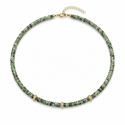 Green Jasper Crystal Necklace