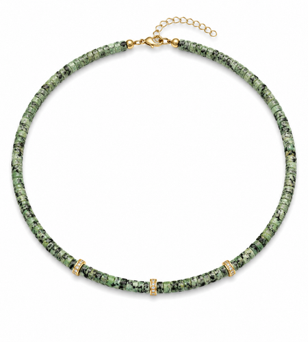 Green Jasper Crystal Necklace