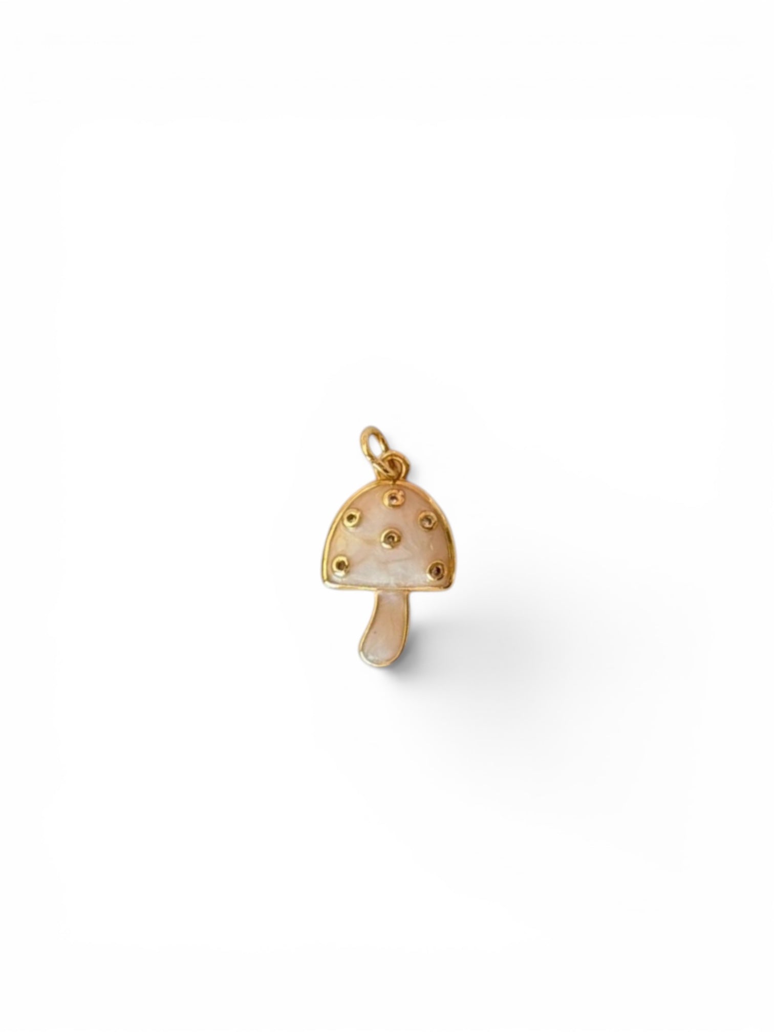 Mini Mushroom Enamel Charm