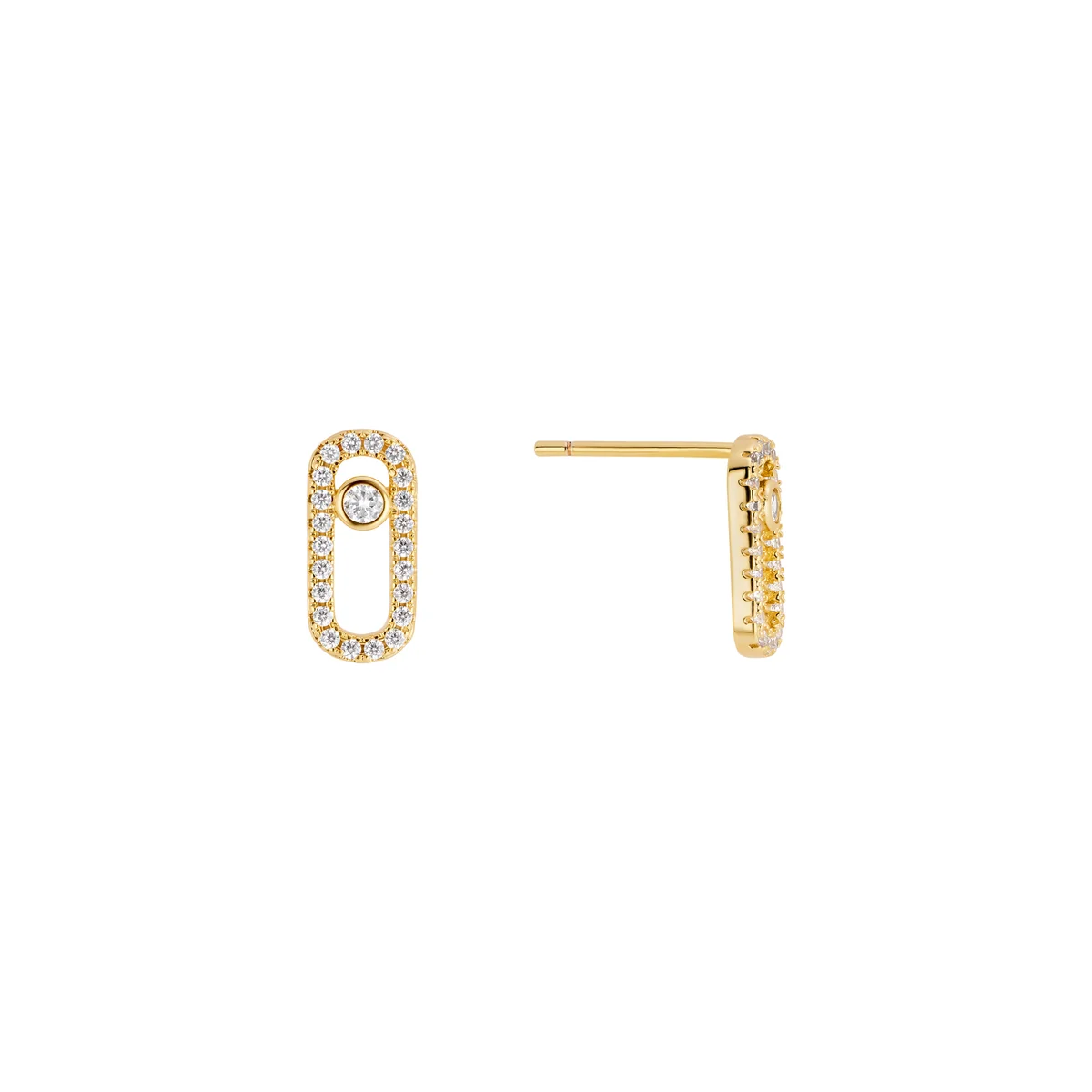 Sparkle Link Stud Earrings