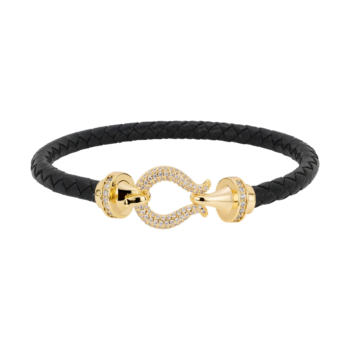 Sparkle Clasp Braided Bracelet