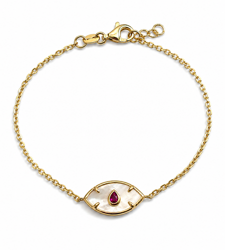 Mother of pearl Evil eye Bracelet