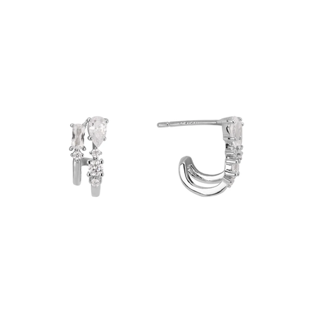 Double Sparkle Ear Cuff Earrings