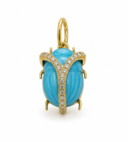 Beetle Stone Charm
