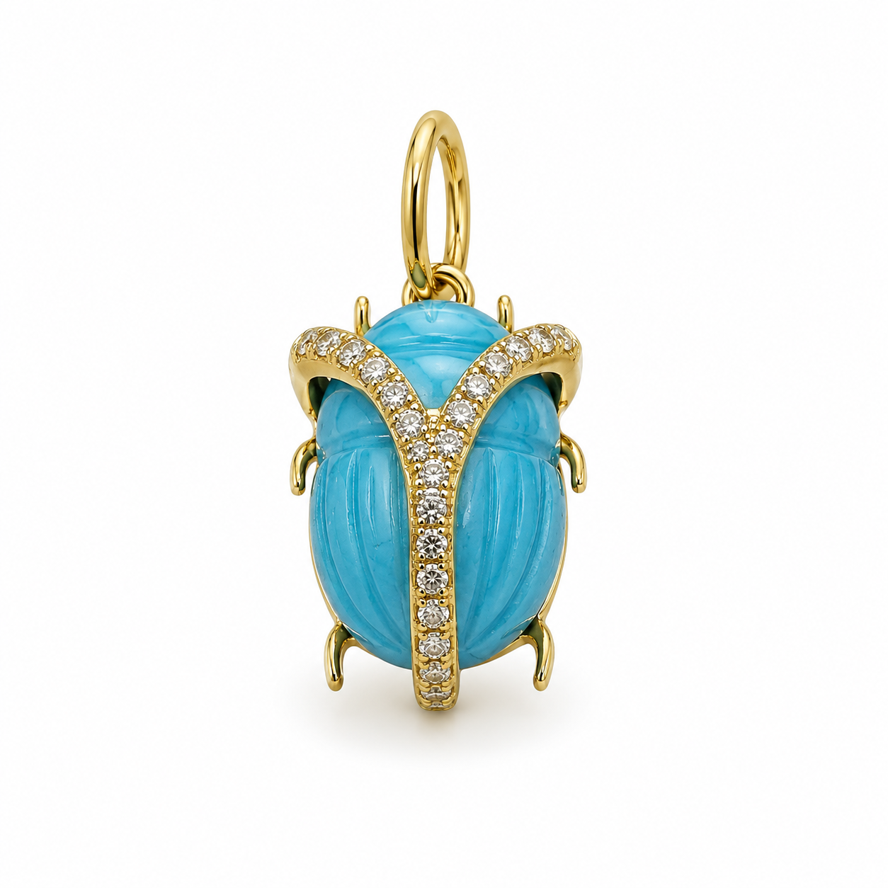 Beetle Stone Charm