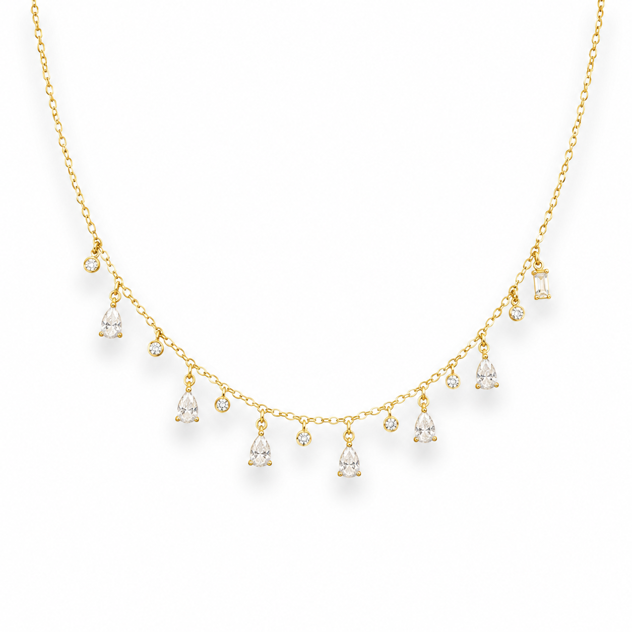 Princess Teardrop Dangle Necklace