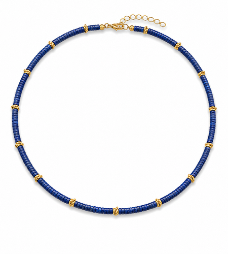 Blue Heishi Necklace