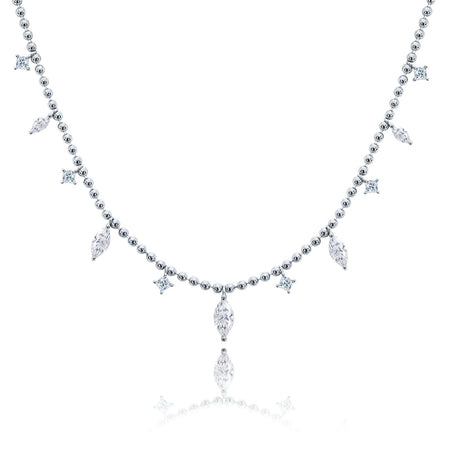 Toilet chain multi Diamond charms necklace