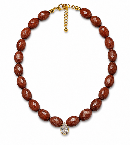 Golden Aventurine Teardrop Necklace