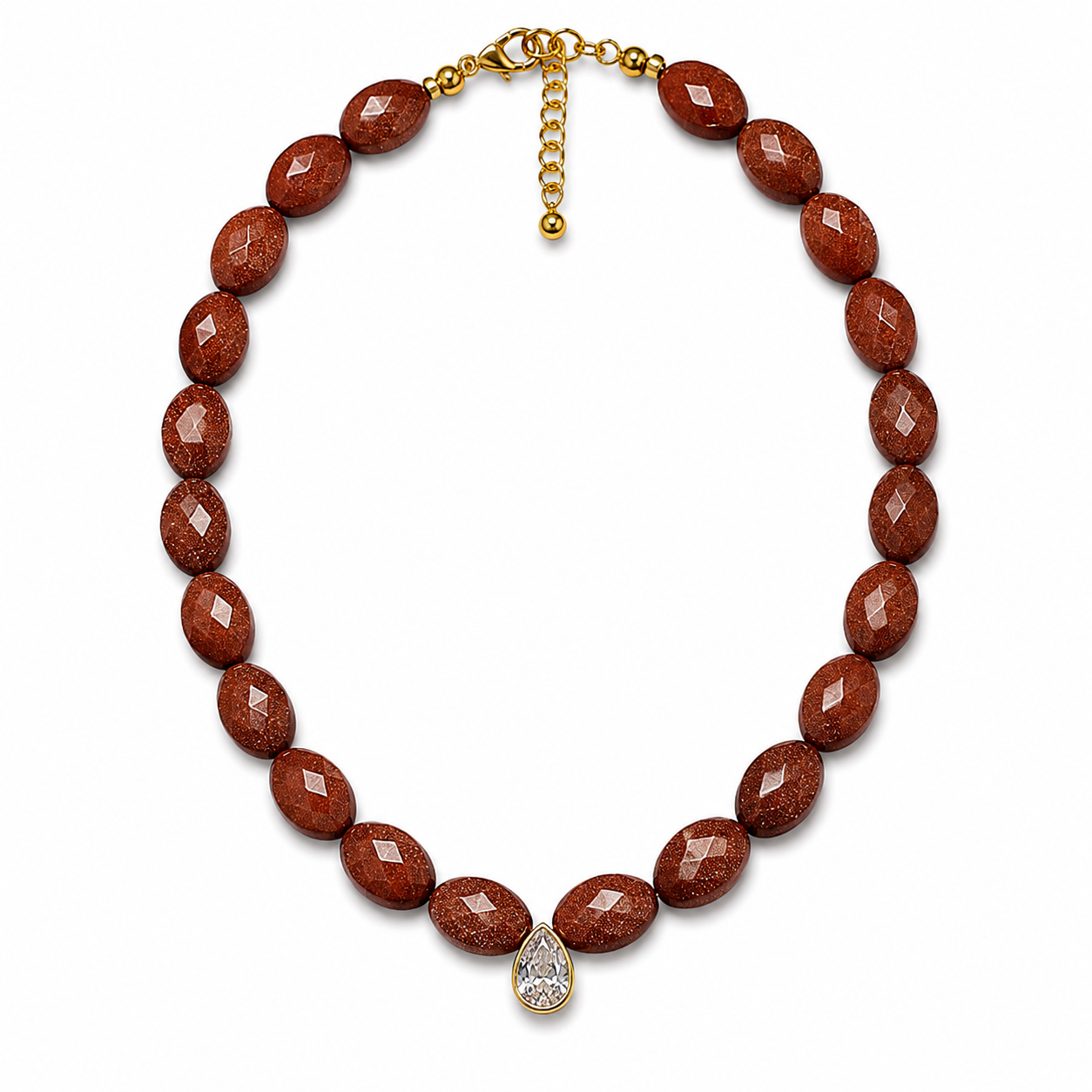 Golden Aventurine Teardrop Necklace