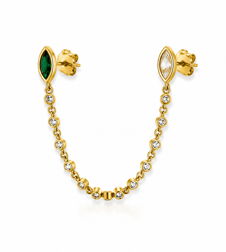 Celeste Marquise Chain Stud