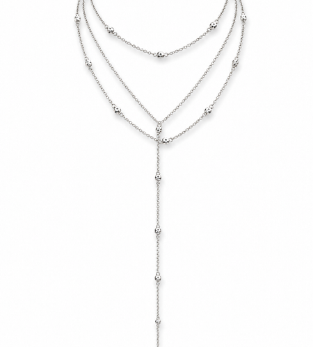 Silver Cascade Layered Necklace