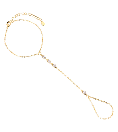 Teardrop Hand Chain Bracelet