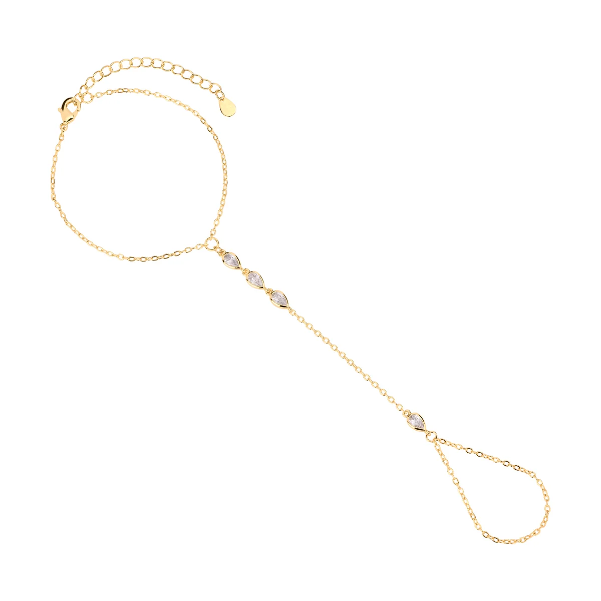 Teardrop Hand Chain Bracelet