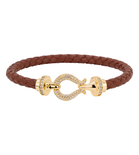 Sparkle Clasp Braided Bracelet