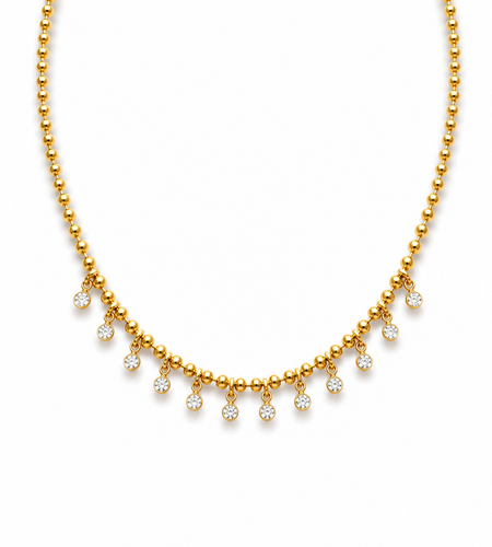 Golden Starlight Dangle Necklace