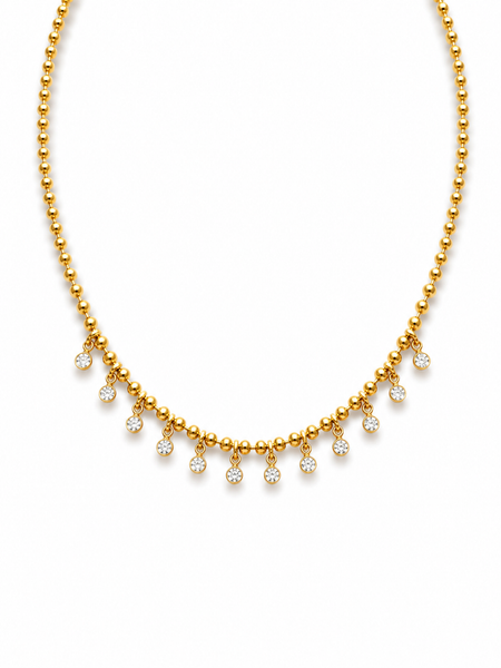 Golden Starlight Dangle Necklace