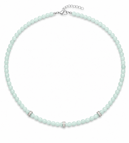 Mint Crystal Beaded Necklace
