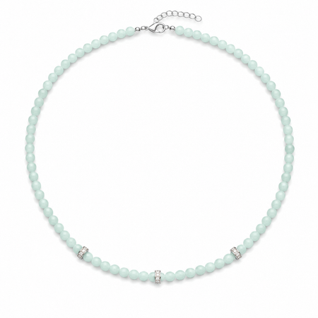 Mint Crystal Beaded Necklace