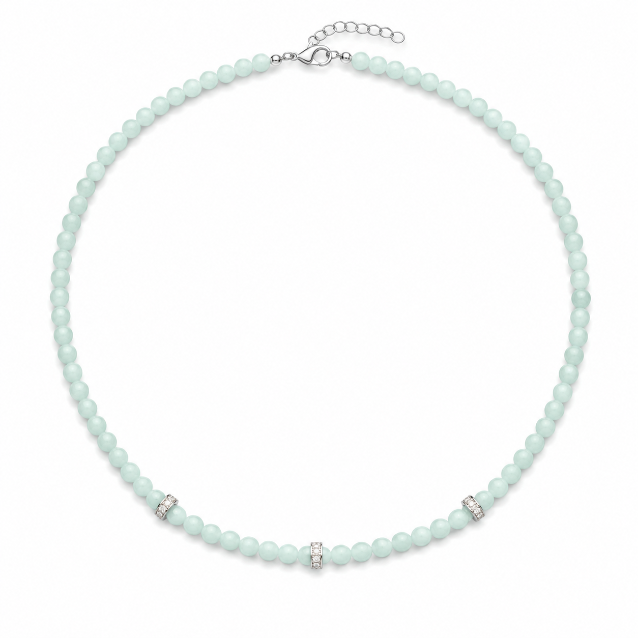 Mint Crystal Beaded Necklace