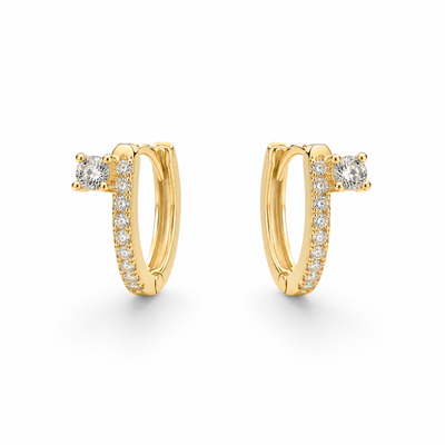Pave Side Cz Huggie
