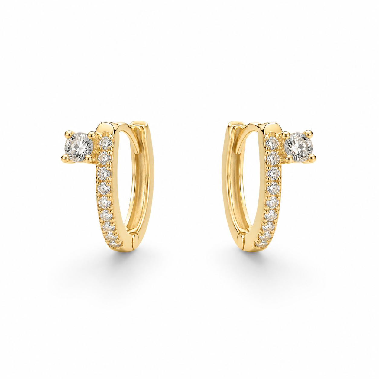 Pave Side Cz Huggie