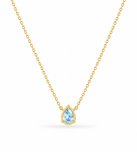 Aqua Teardrop Pendant