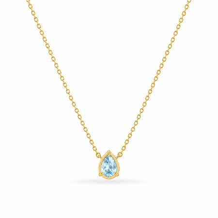 Aqua Teardrop Pendant