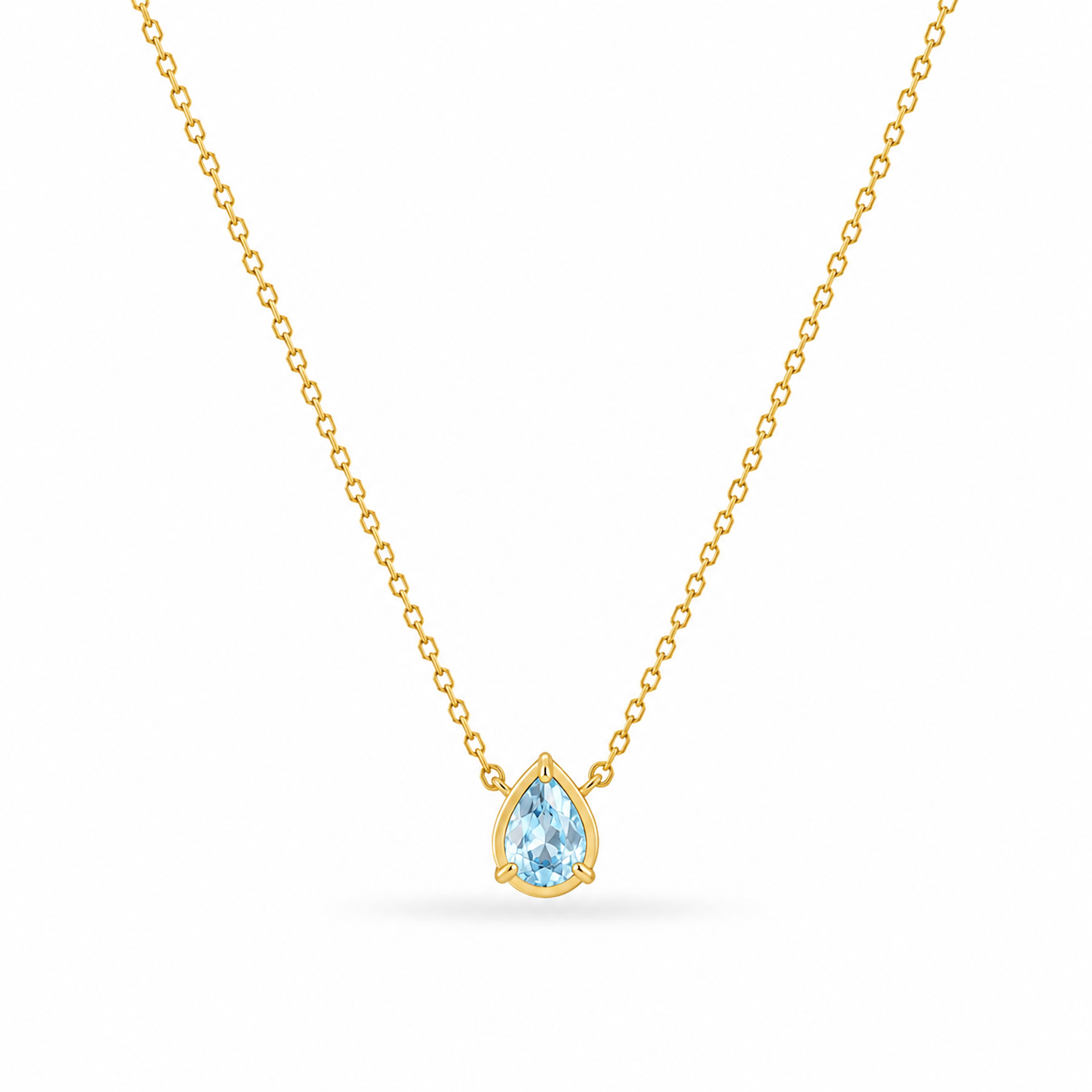 Aqua Teardrop Pendant