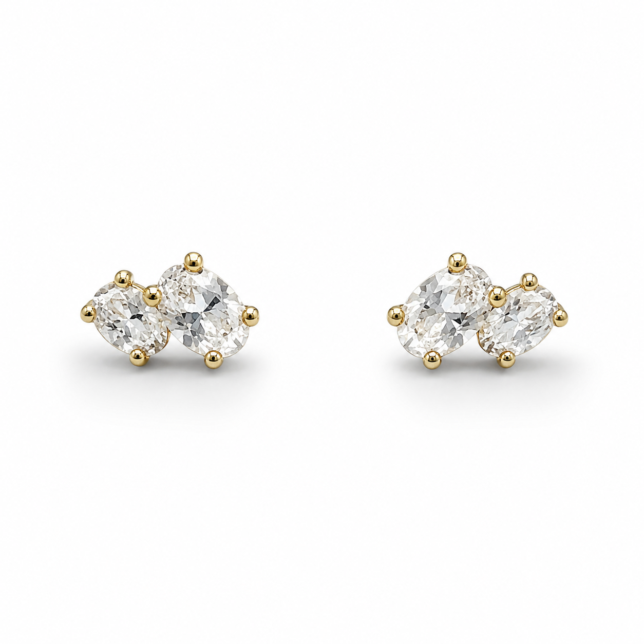 Double Oval stud