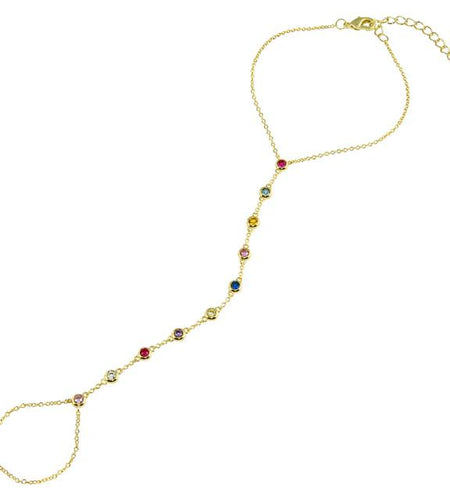Rainbow Bezel Hand Chain