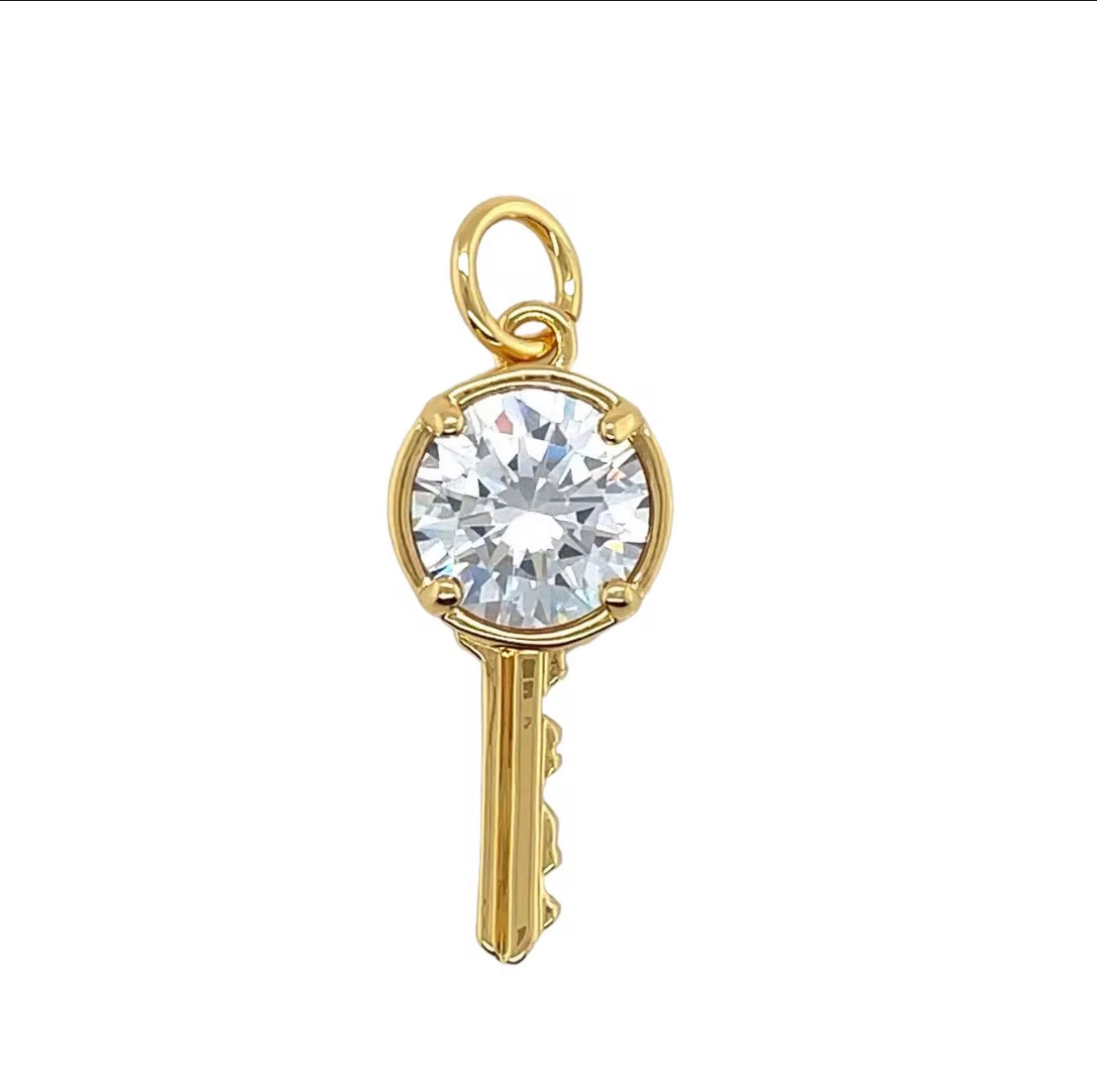 Key Crystal Charm