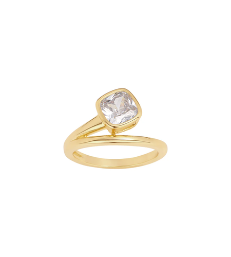 Cushion Solitaire Wrap Ring