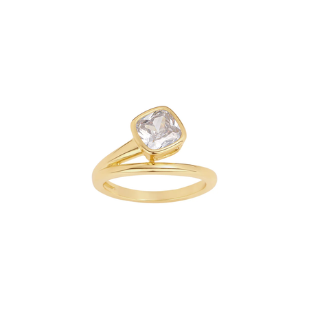 Cushion Solitaire Wrap Ring