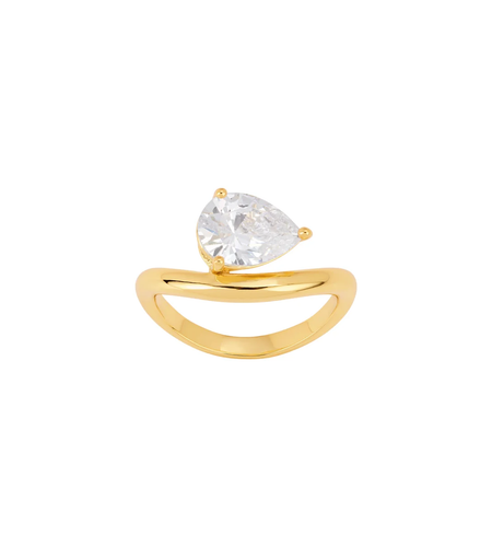 Pear Glow Open Ring