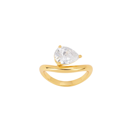 Pear Glow Open Ring