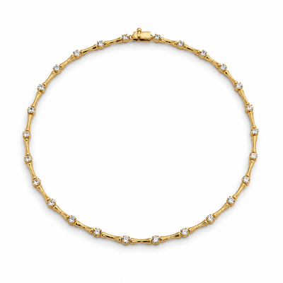 Bamboo Spark Tennis Necklace