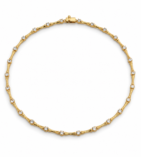 Bamboo Spark Tennis Necklace