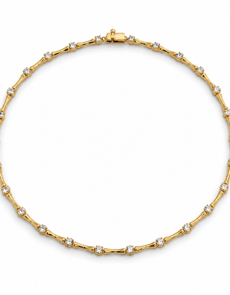 Bamboo Spark Tennis Necklace