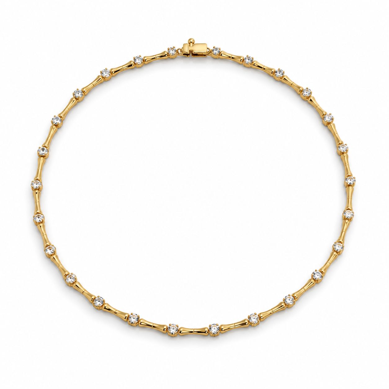 Bamboo Spark Tennis Necklace