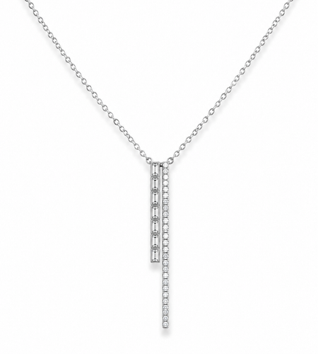 Linear Elegance drop necklace