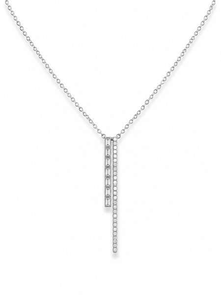 Linear Elegance drop necklace