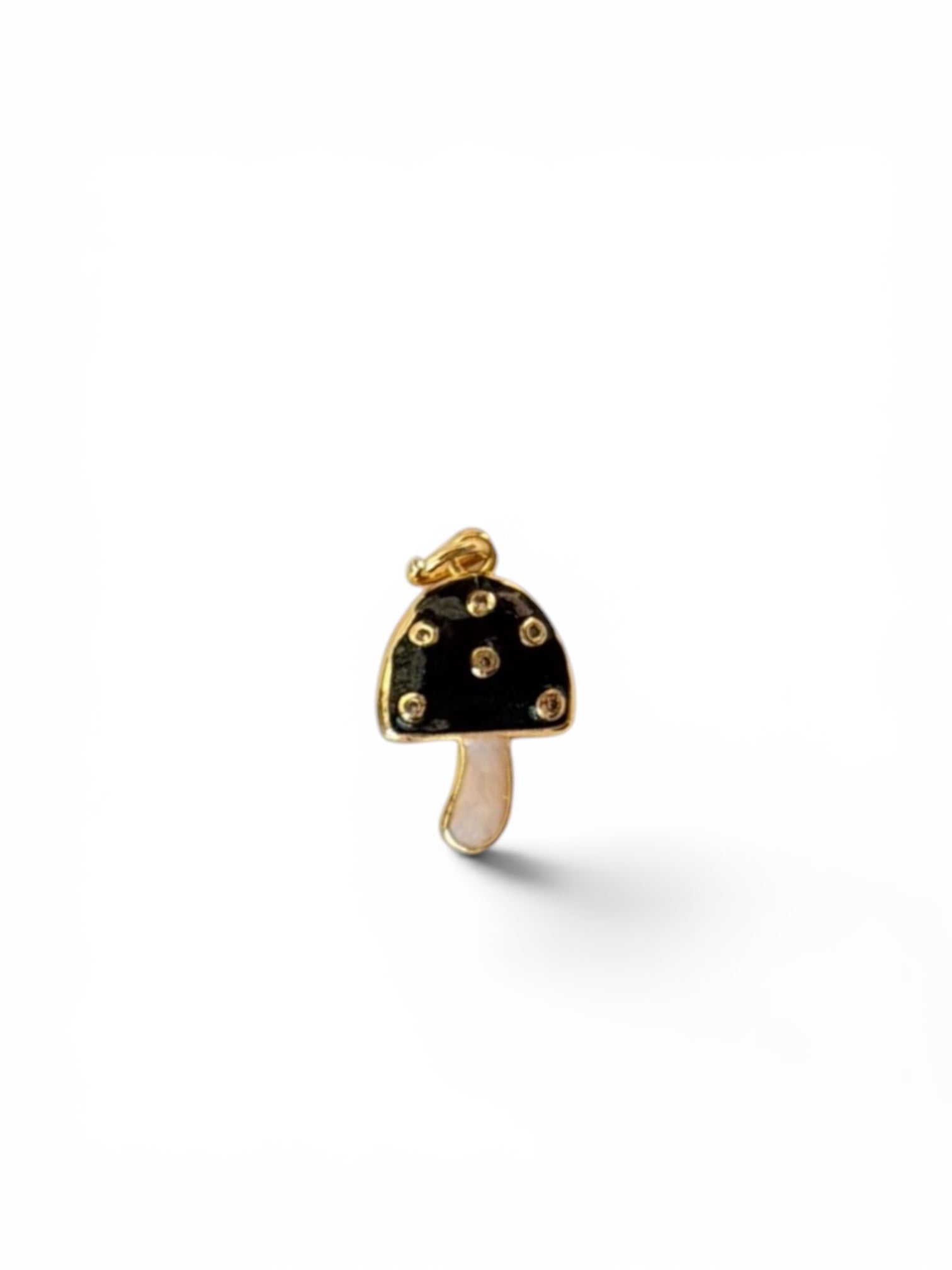 Mini Mushroom Enamel Charm