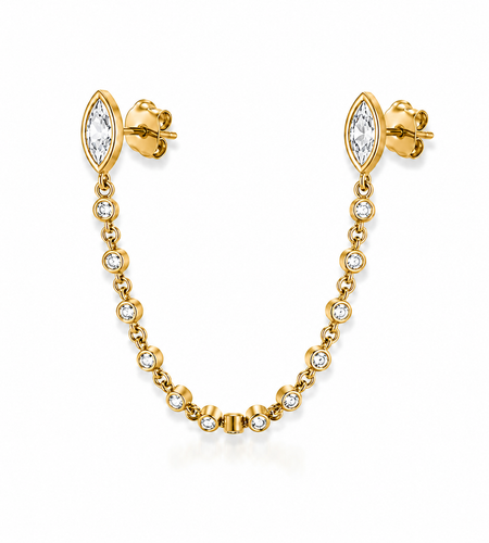 Celeste Marquise Chain Stud