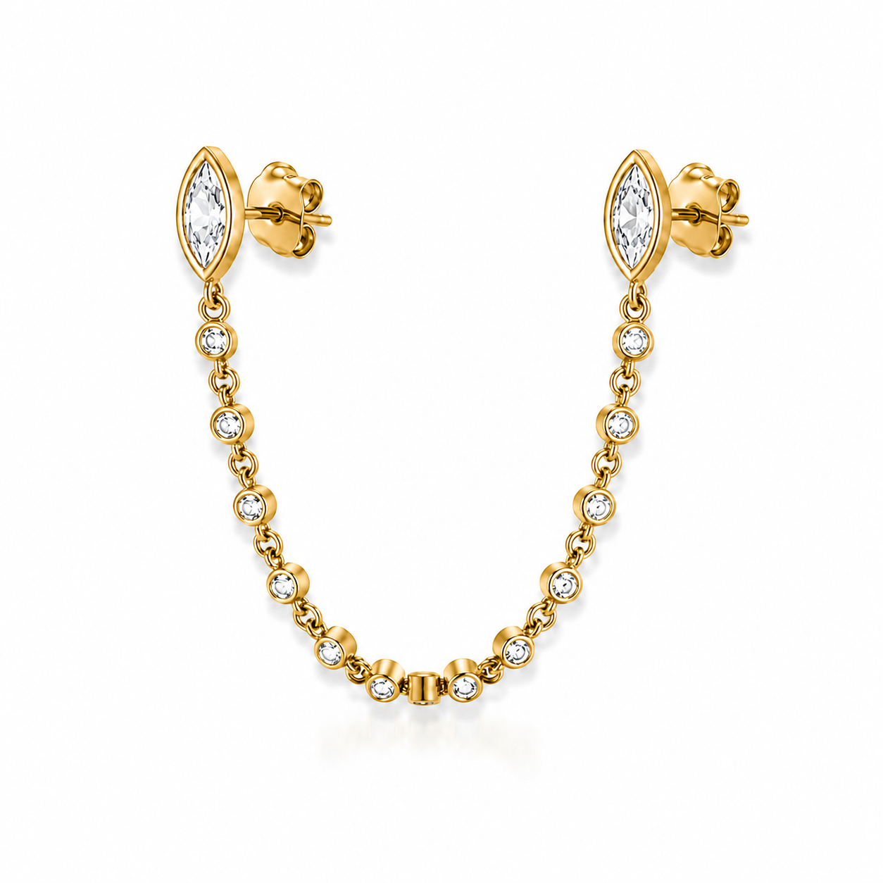 Celeste Marquise Chain Stud
