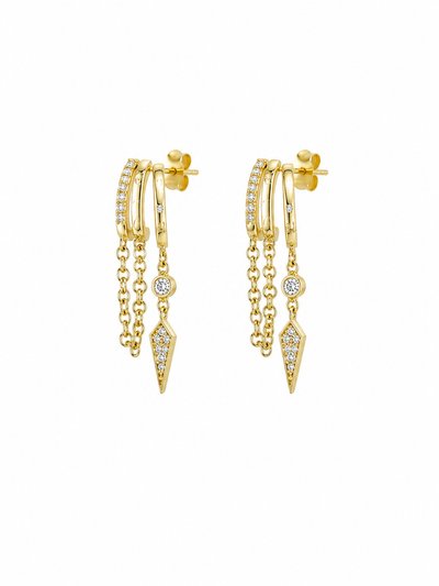 Celeste Chain Drop Studs