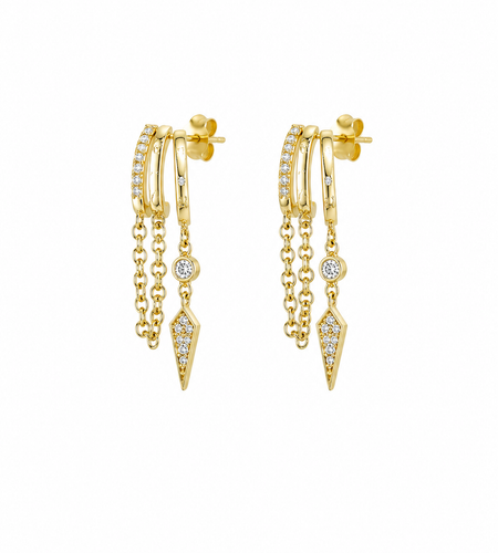 Celeste Chain Drop Studs
