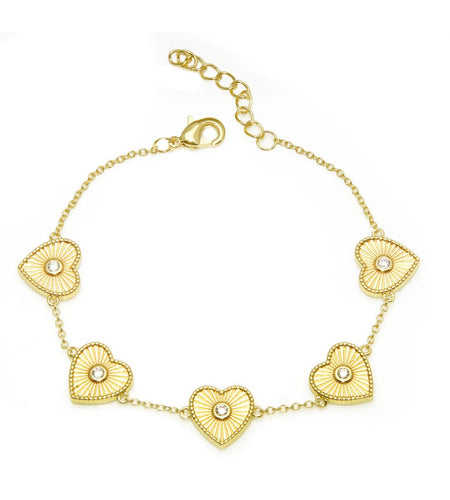 Fluted heart Bracelet